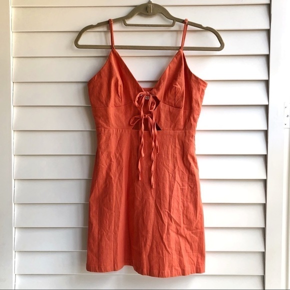 Cotton Candy LA Cut Out Tie Front Mini Dress - Picture 6 of 12